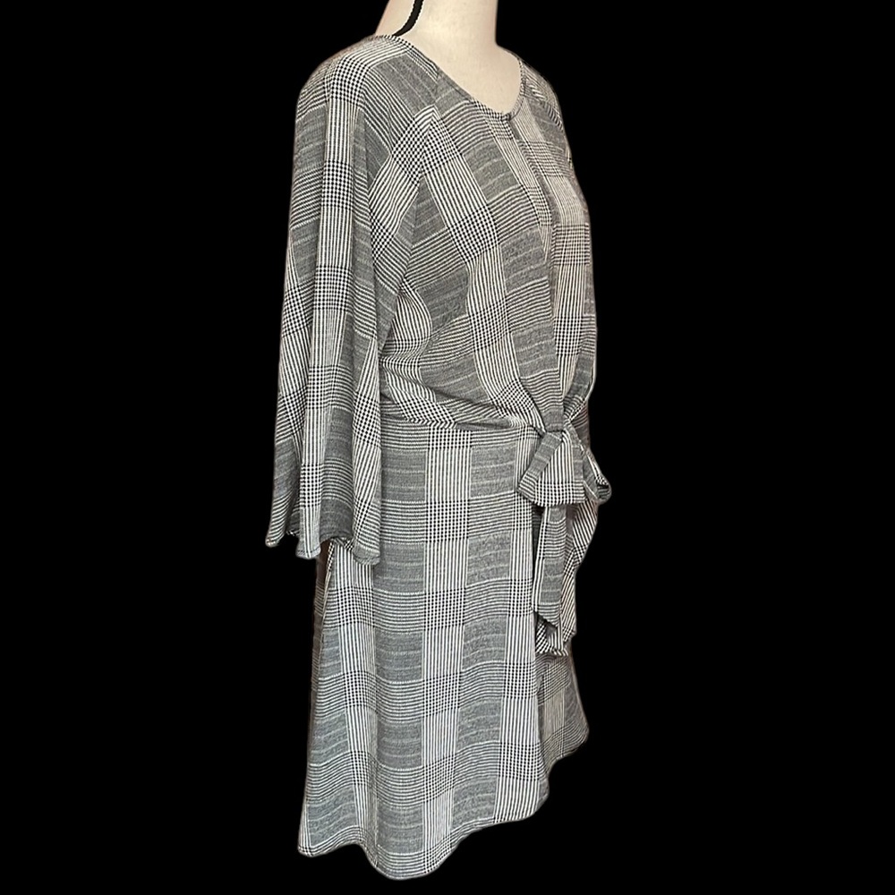 NWT Gypsies & Moondust Houndstooth Attached Wrap Skirt with Tie Dress Size L - Picture 7 of 16